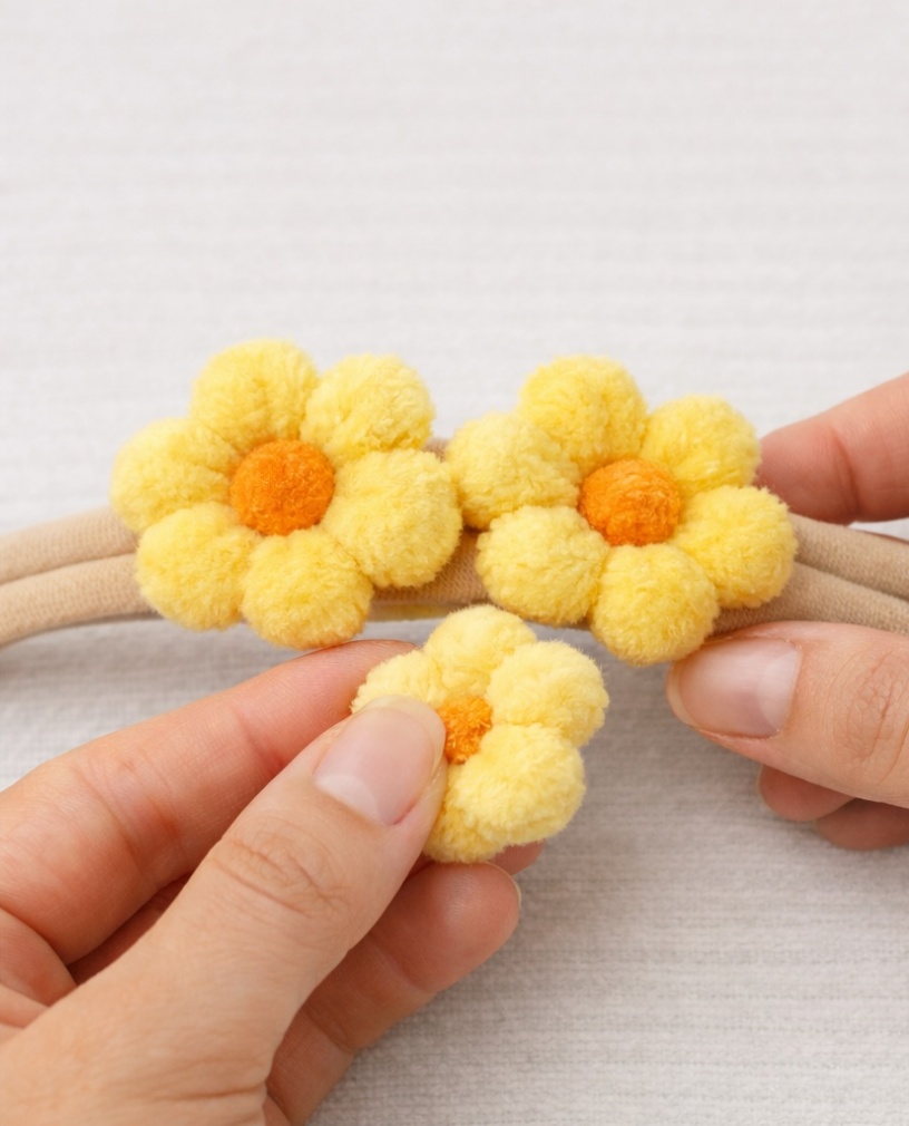 Cheerful Daisy Baby Headband with Vibrant Yellow Flowers