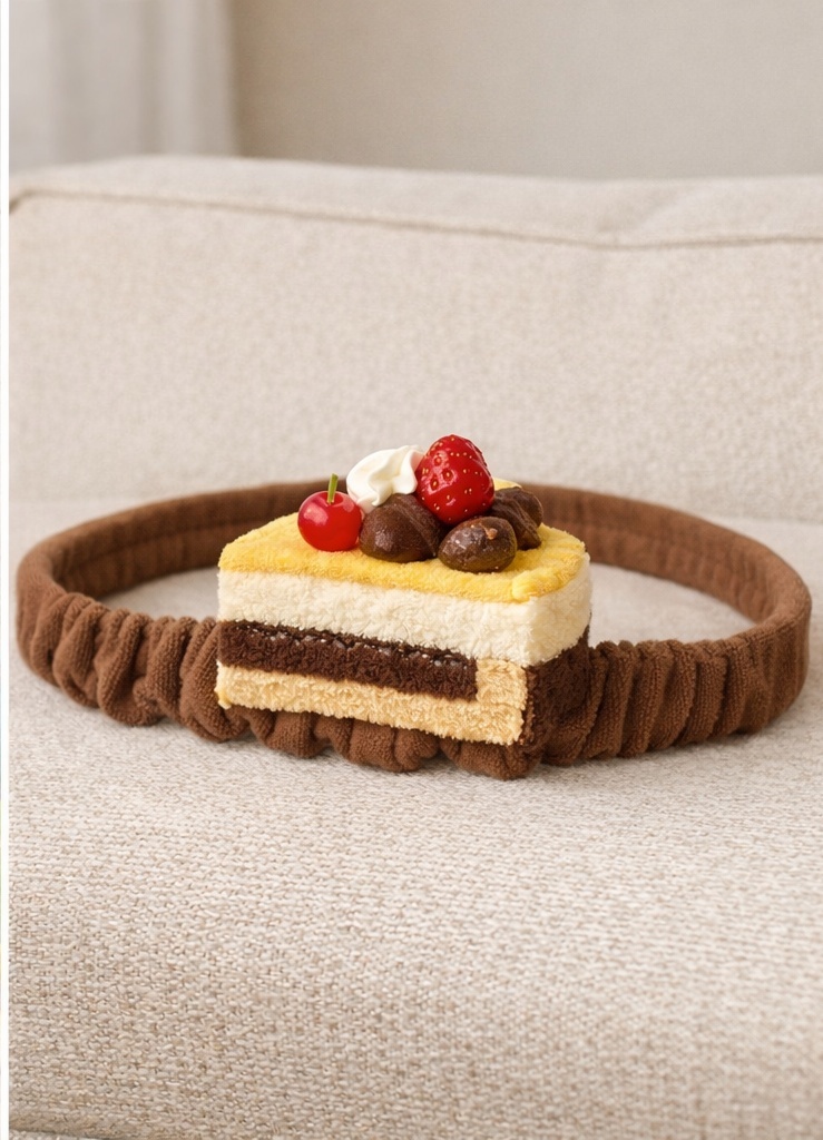 Cute Infant Plush Toy Headband Gentle Elastic Baby Hair Band for Daily Outfit Styling