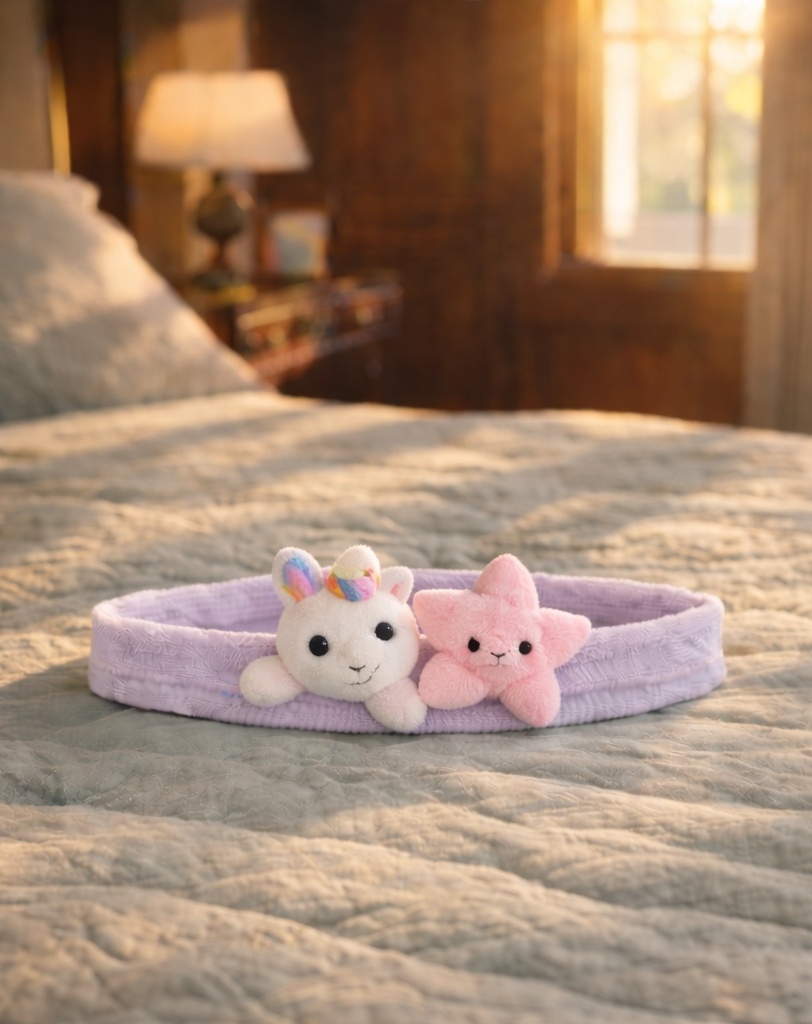 Cartoon Unicorn & Star Baby Headband – Soft Plush Fabric with Adorable Animal Design for Infants