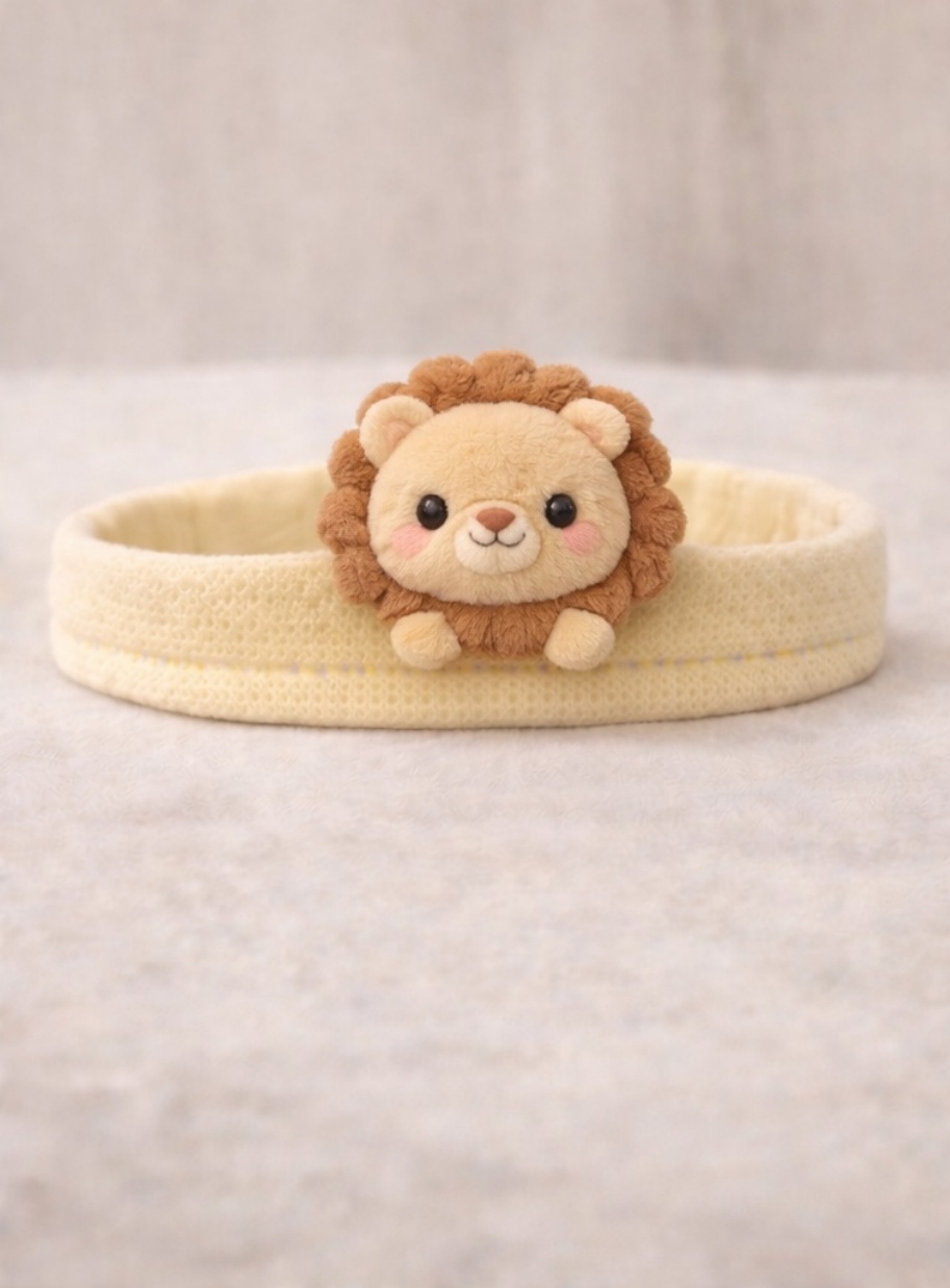 Adorable Lion Plush Baby Headband – Soft & Stretchable Newborn Hair Accessory