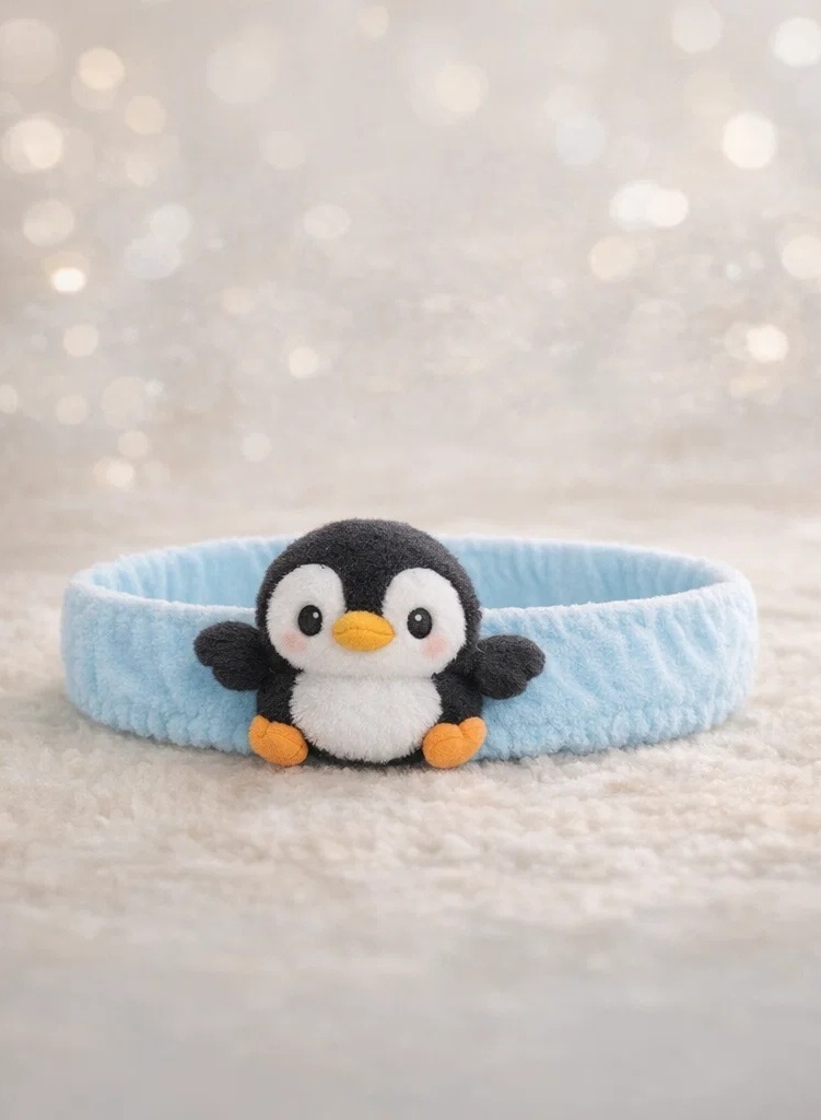 Cute Penguin Plush Baby Headband for Infants