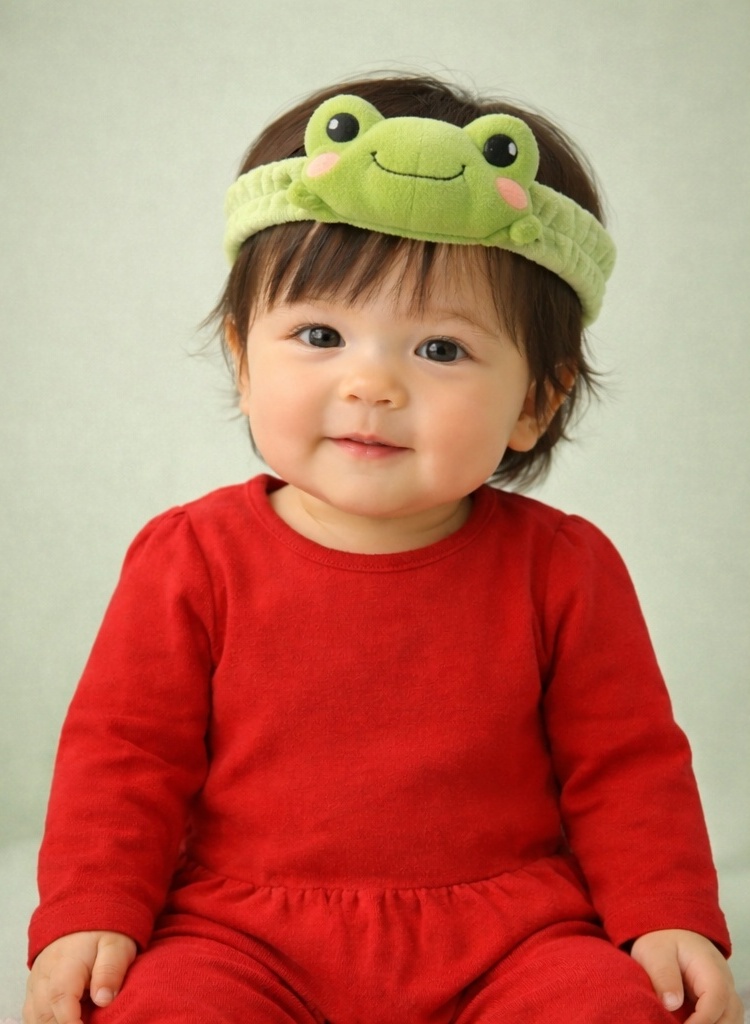 Cute Frog Plush Baby Headband for Newborn Girls