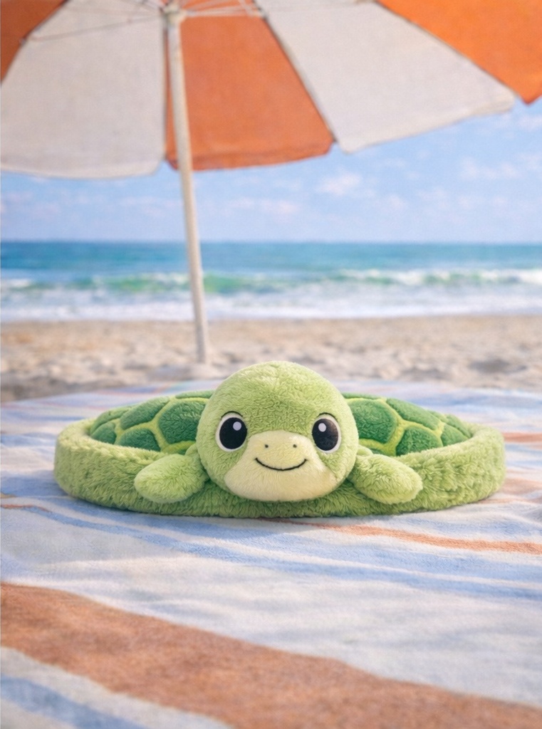 Green Sea Turtle Plush Baby Headband – Soft Marine Cartoon