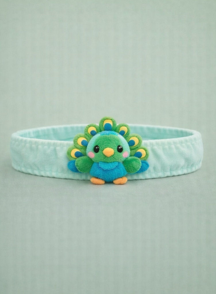Adorable Peacock Plush Baby Headband