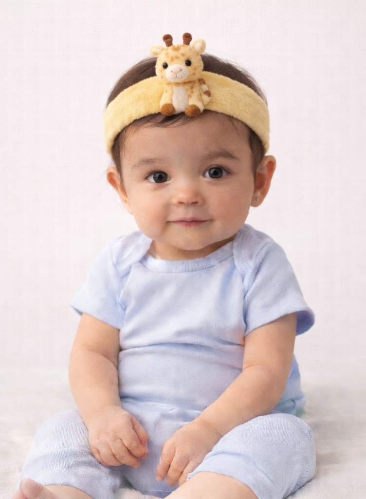 Giraffe Plush Baby Headband – Soft & Cute Newborn Hair Accessory
