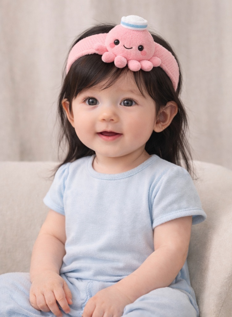 Octopus Baby Headband – Adorable Plush Headband for Newborns