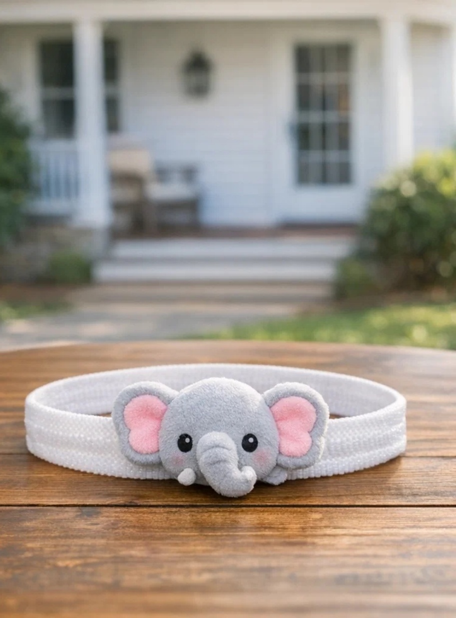 Elephant Plush Baby Headband – Soft and Cozy Baby Hair Accessory