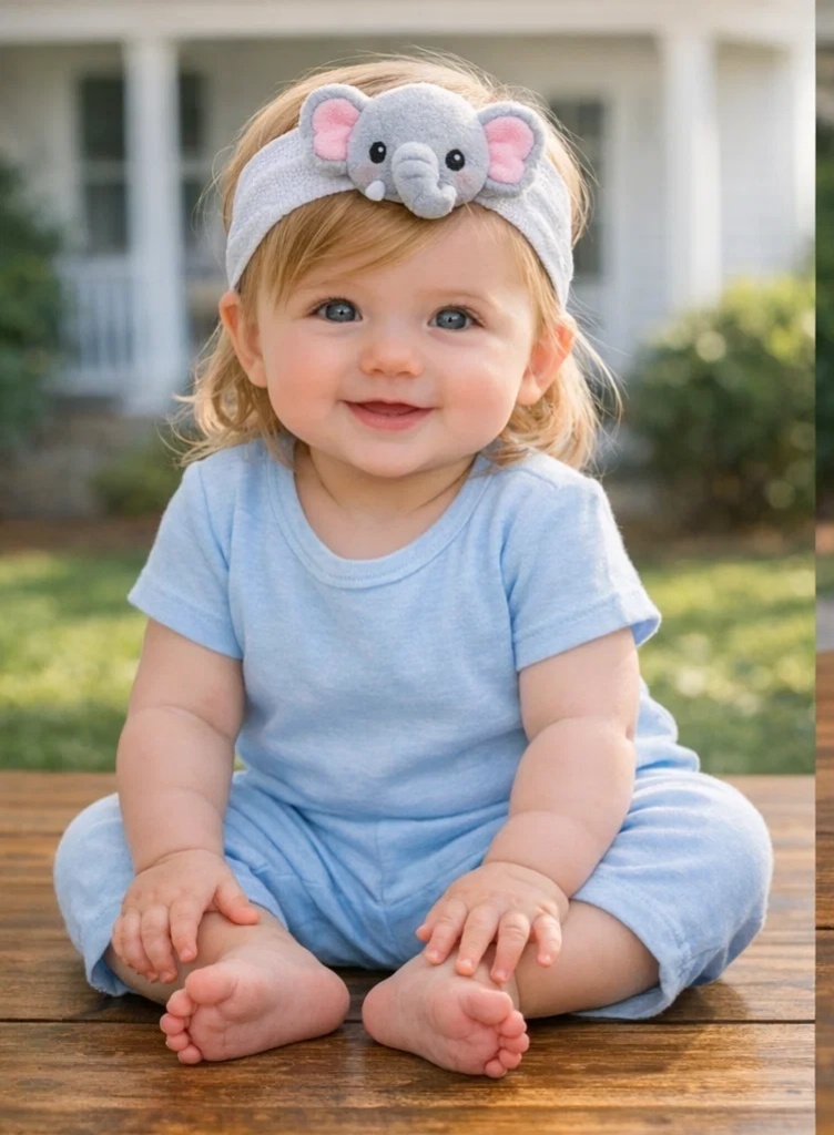 Elephant Plush Baby Headband – Soft and Cozy Baby Hair Accessory