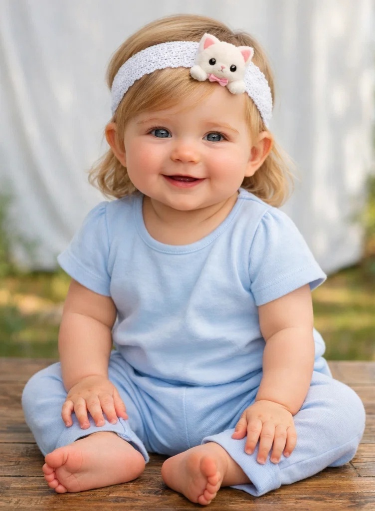 Kitten Plush Baby Headband – Cute and Soft Headband for Infants
