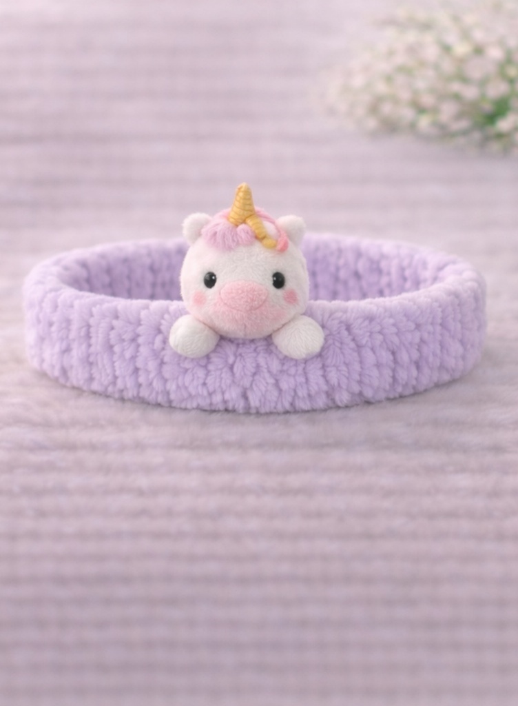 Cartoon Unicorn Plush Baby Headband - Soft and Cute Baby Hairband for Newborn Girls