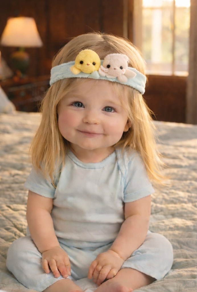 Cartoon Seal Baby Headband – Soft Plush Fabric with Cute Baby Seal Design for Newborns