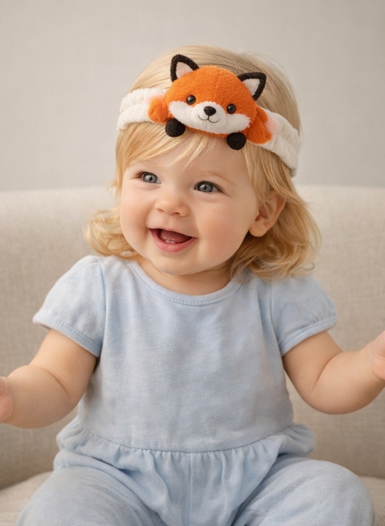 Cute Fox Plush Baby Headband for Newborn Girls