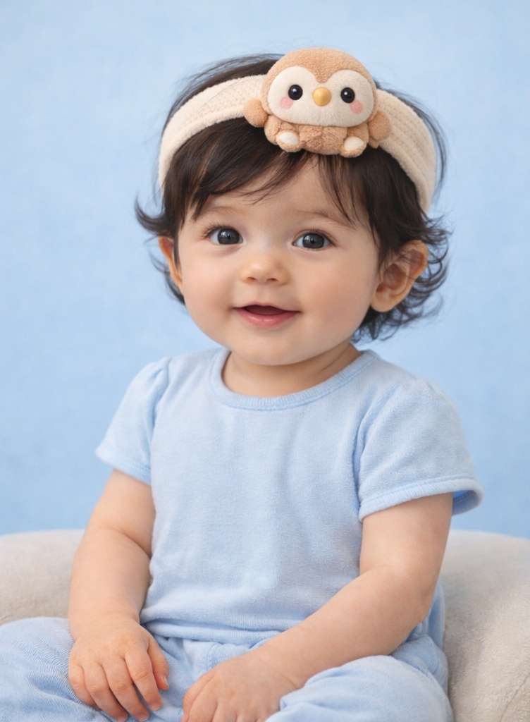 Baby Eule Haarschleife – Süßes und Weiches Babyaccessoire