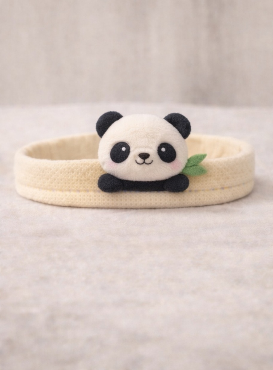 Cinta para bebé de panda – Accesorio adorable y suave para el cabello