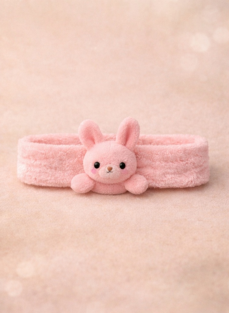 Cartoon Bunny Plush Baby Headband - Soft and Cute Baby Hairband for Newborn Girls