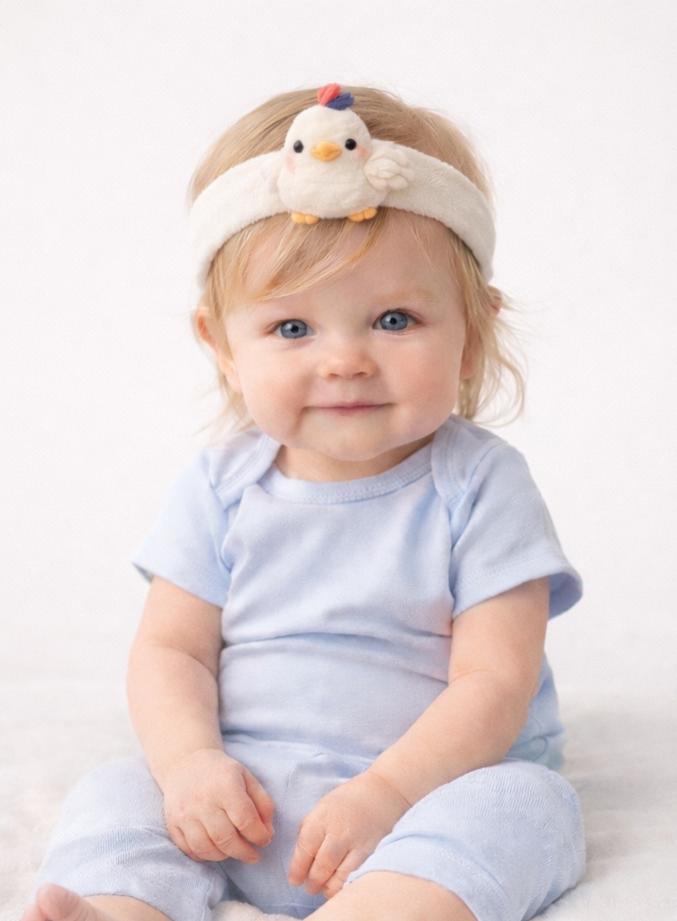 Cute Baby Chicken Headband – Soft Plush Baby Hair Accessory