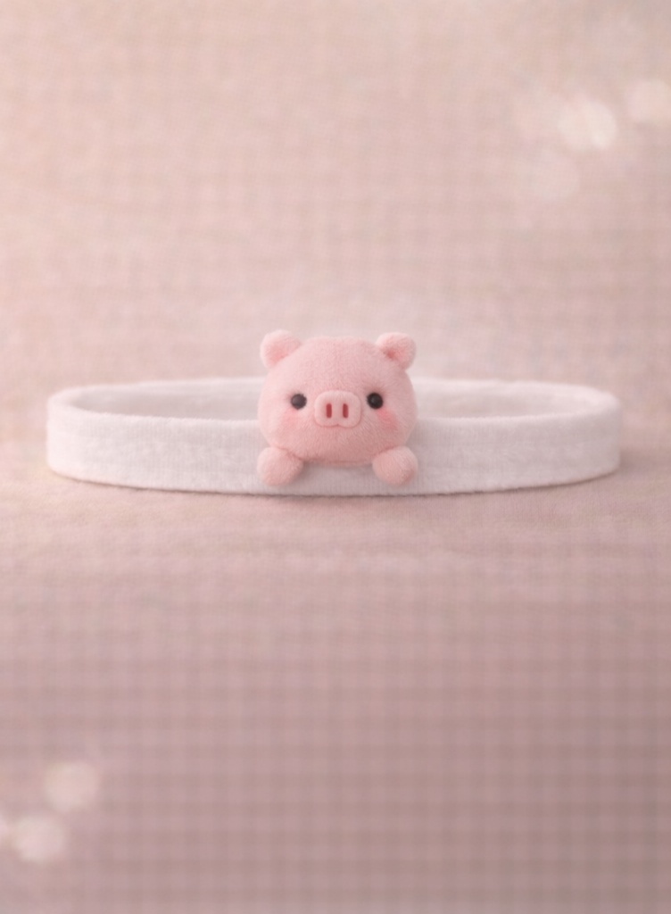 Cartoon Pig Plush Baby Headband - Soft and Cute Baby Hairband for Newborn Girls