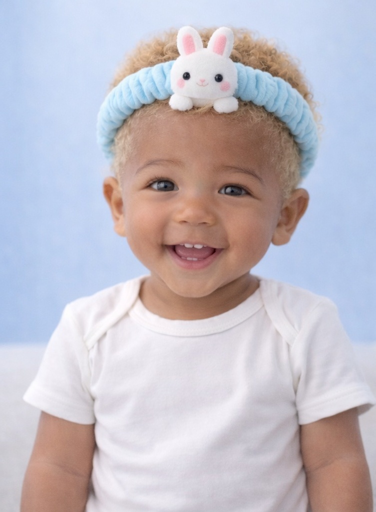 Soft Baby Rabbit Plush Headband – Comfortable Headband for Newborns and Toddlers