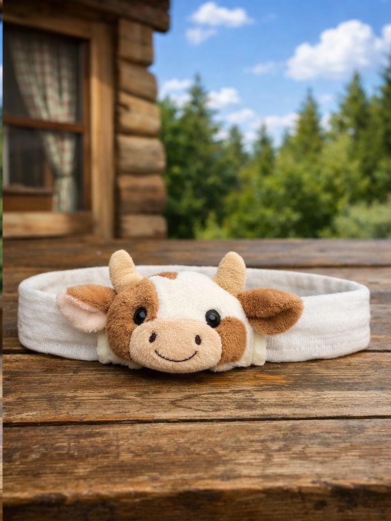 Cow Plush Baby Headband - Soft Animal Design for Newborn Comfort