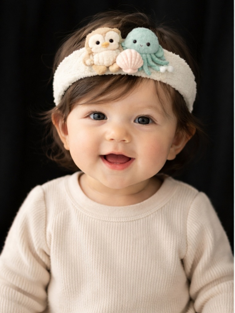 Sweet Owl & Octopus Plush Baby Headband for Newborns