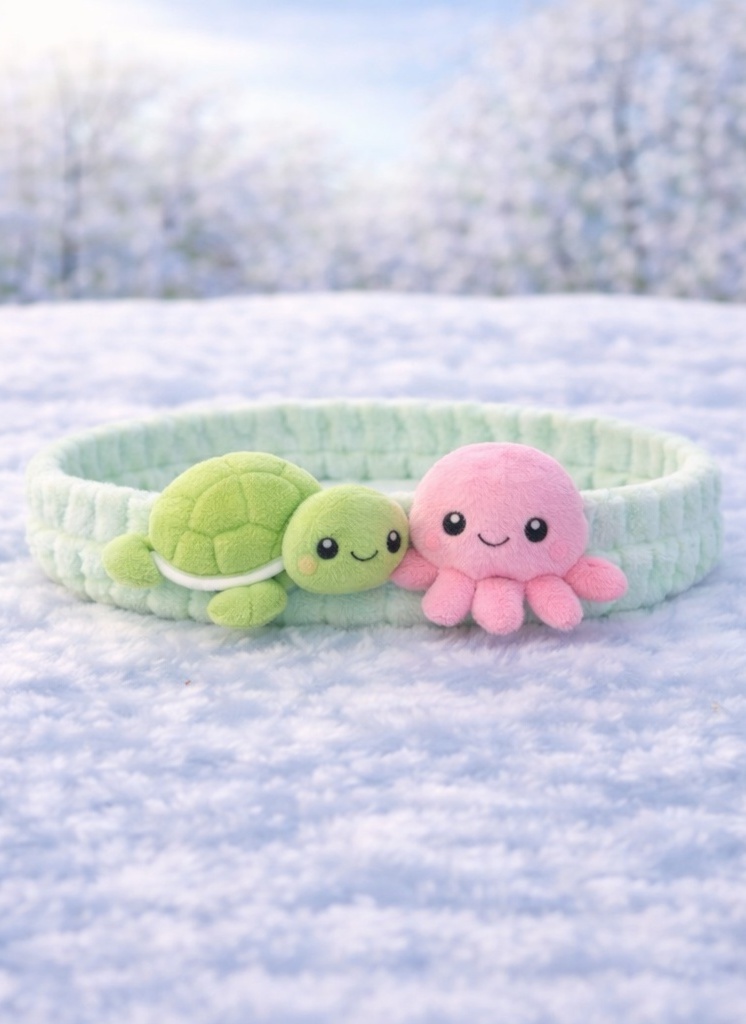 Sea Turtle & Octopus Plush Baby Headband – Ocean Friends Soft Headwear for Infants
