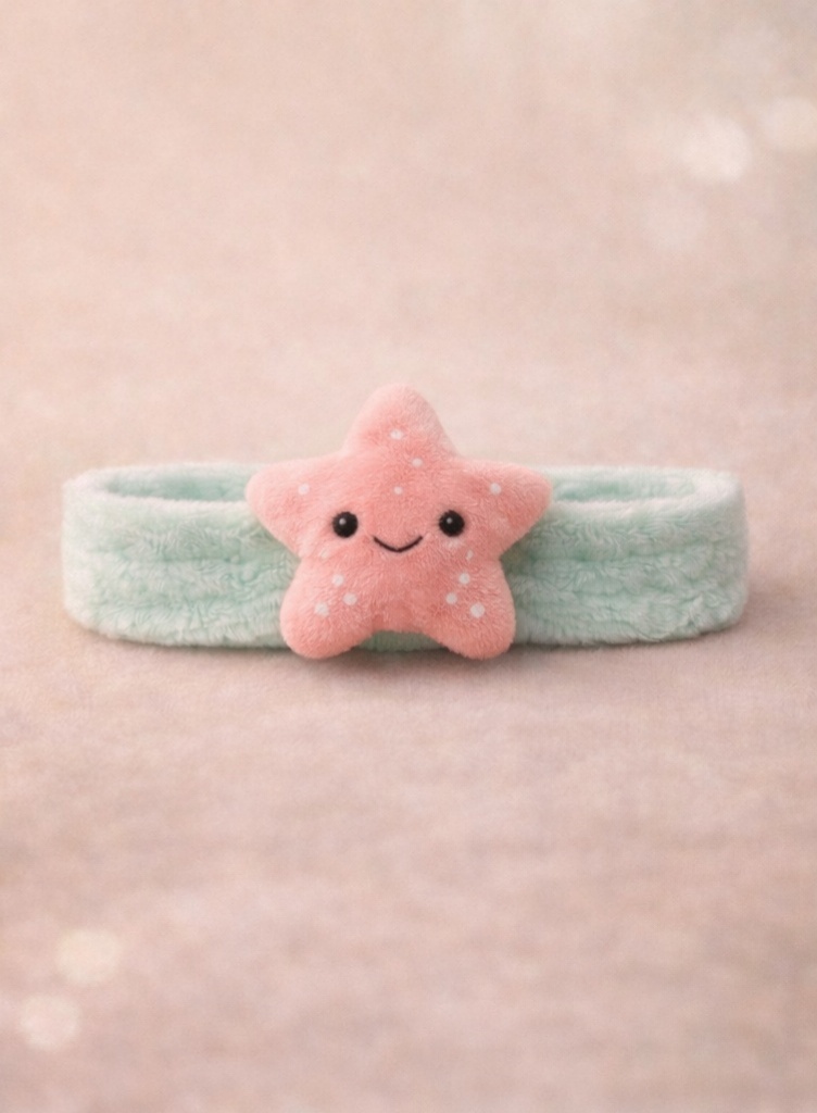 Cartoon Starfish Plush Baby Headband - Soft and Cute Baby Hairband for Newborn Girls