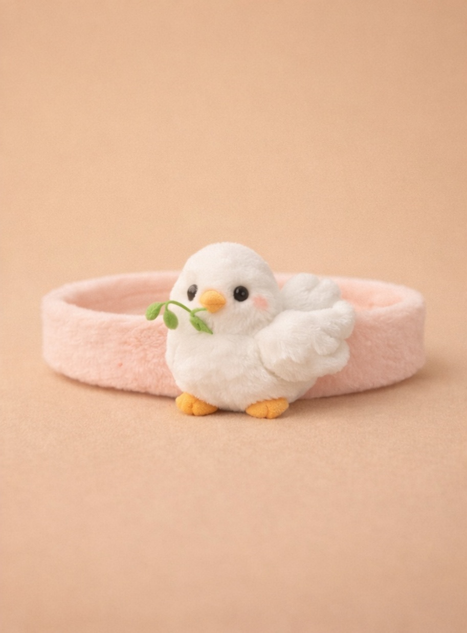Cute Baby Dove Headband – Soft Plush Baby Hair Accessory