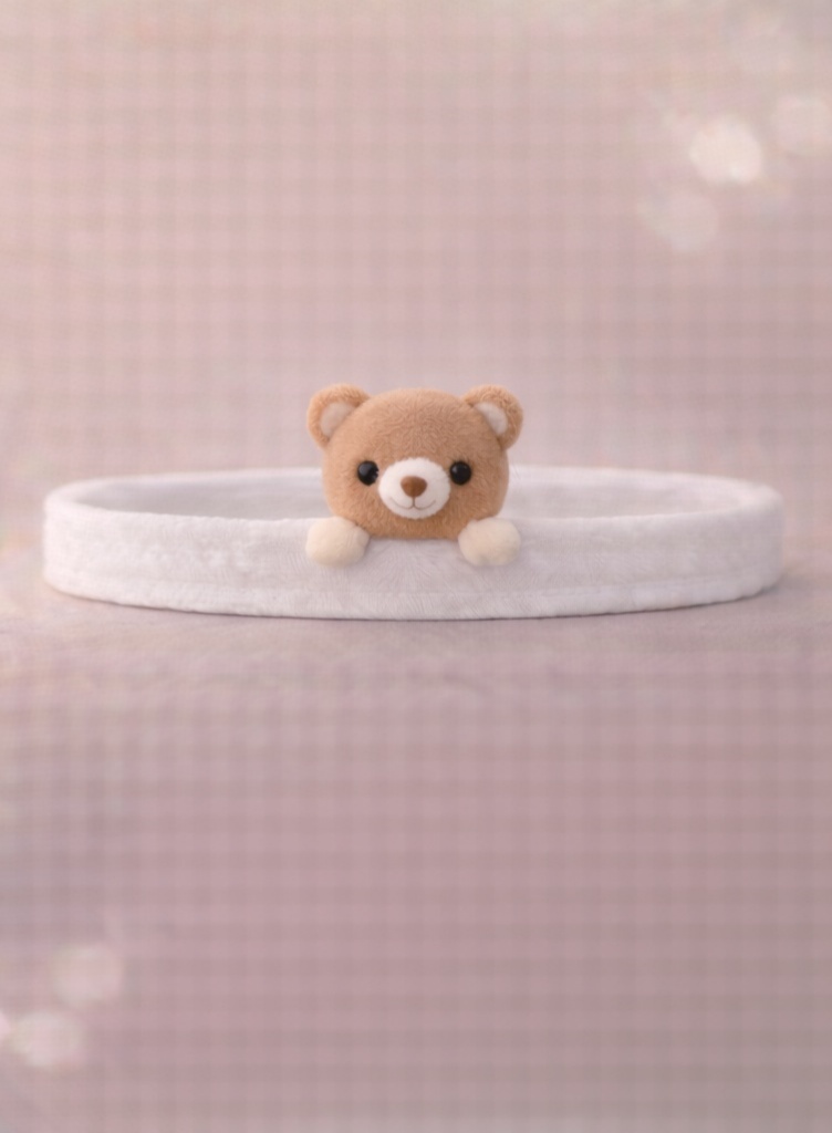 Brown Teddy Bear Plush Baby Headband - Soft and Cozy Infant Hairband