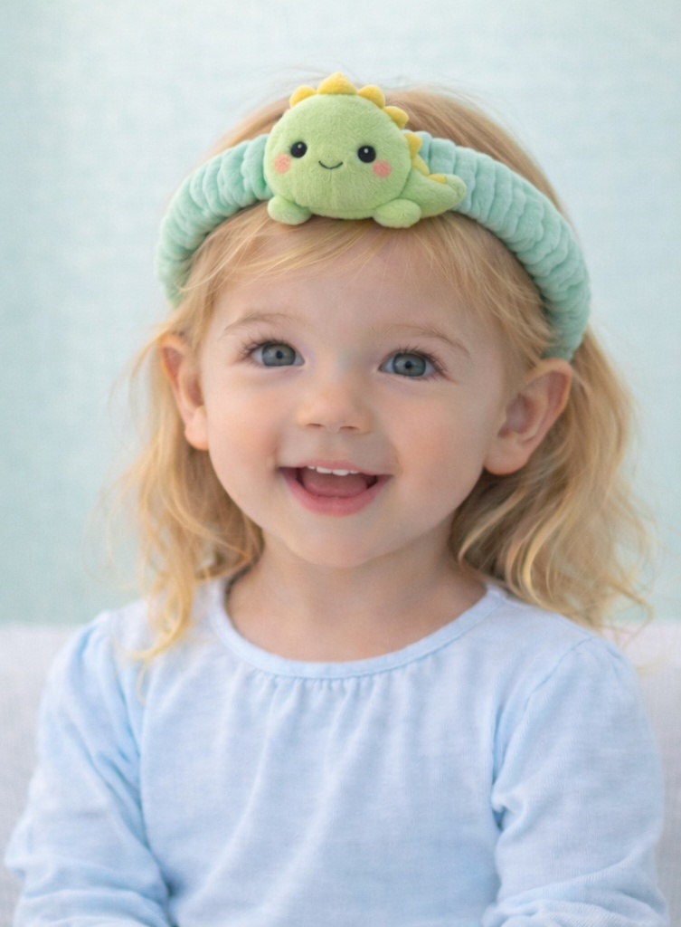 Cute Baby Dinosaur Plush Headband – Comfortable and Soft Headband for Newborns
