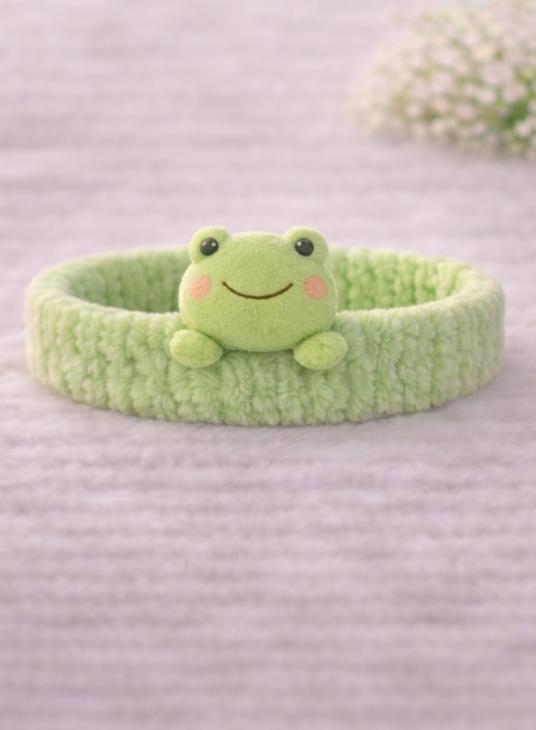 Cartoon Frog Plush Baby Headband - Soft and Adorable Baby Hairband for Newborn Girls