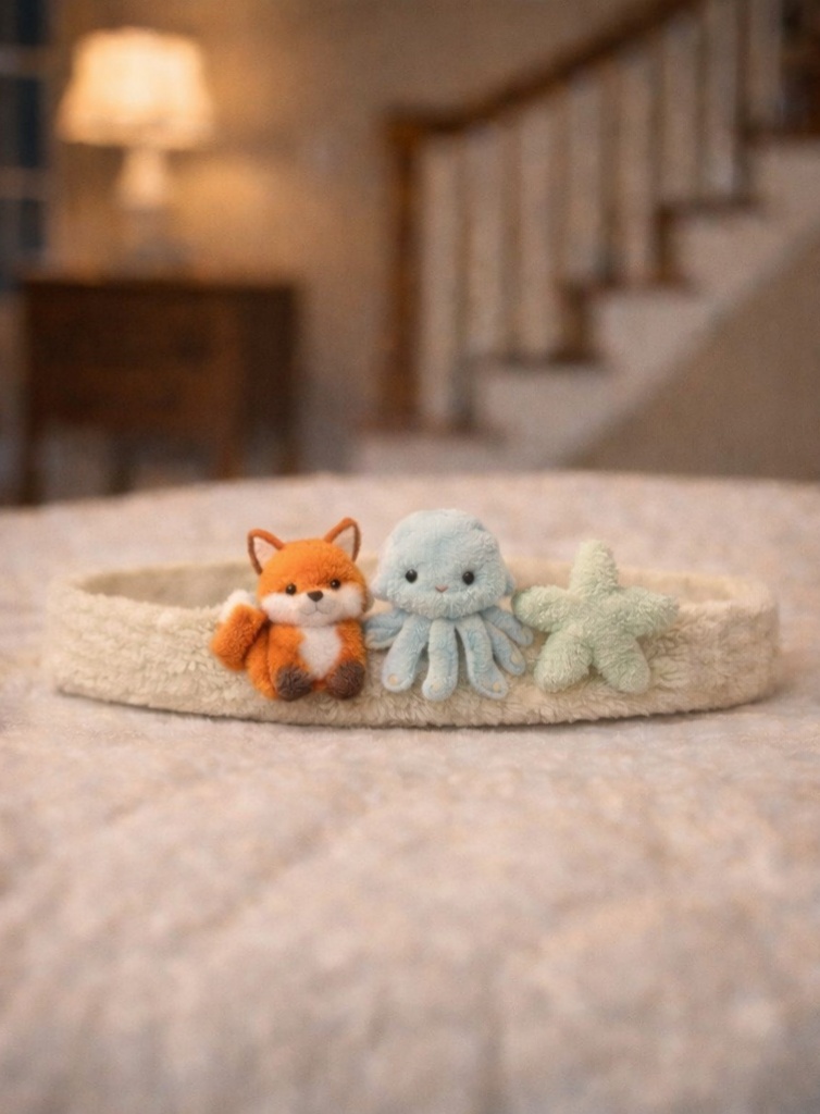 Ocean & Forest Baby Plush Headband - Fox, Octopus & Starfish Combo
