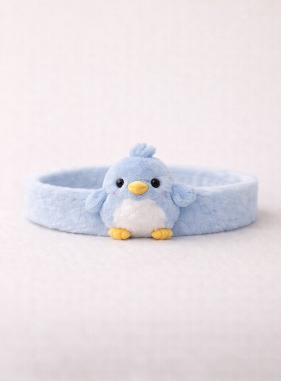 Blue Bird Plush Baby Headband – Soft and Sweet Infant Hair Accessory