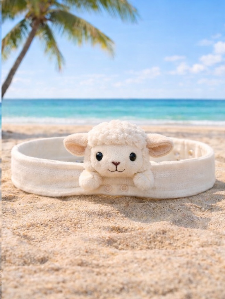 Adorable Lamb Plush Baby Headband - Gentle and Adjustable Infant Hairband