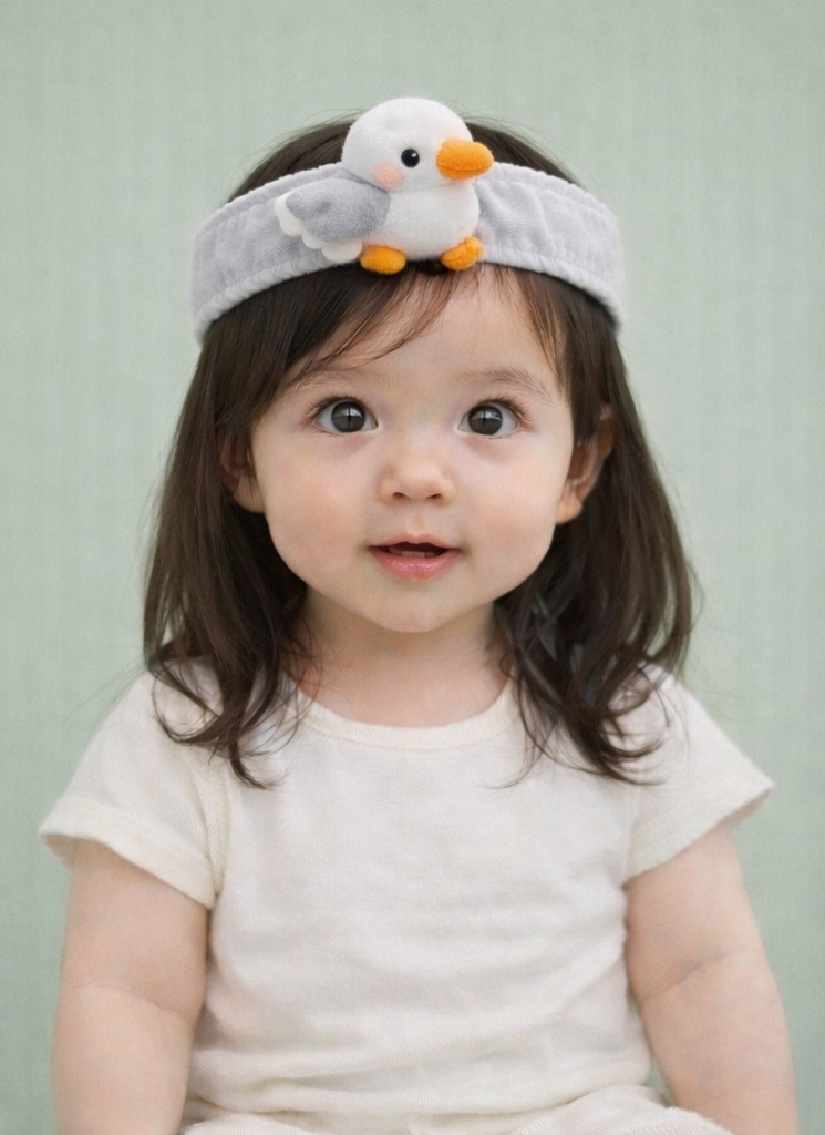Sweet Seagull Plush Baby Headband for Girls
