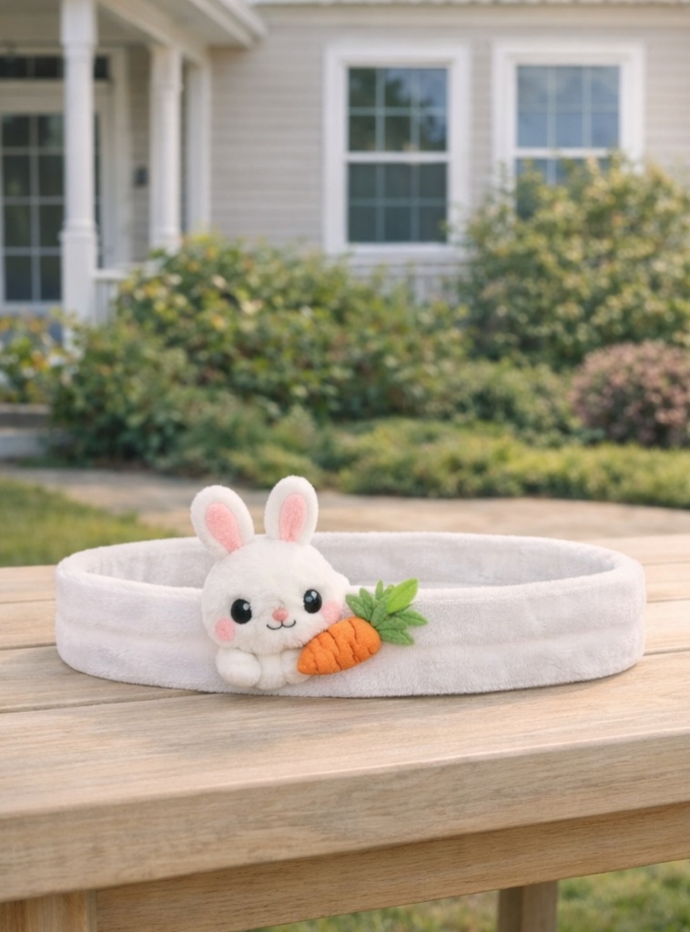 Sweet Bunny Baby Headband with Plush Carrot – Soft and Cute Headwear for Infants