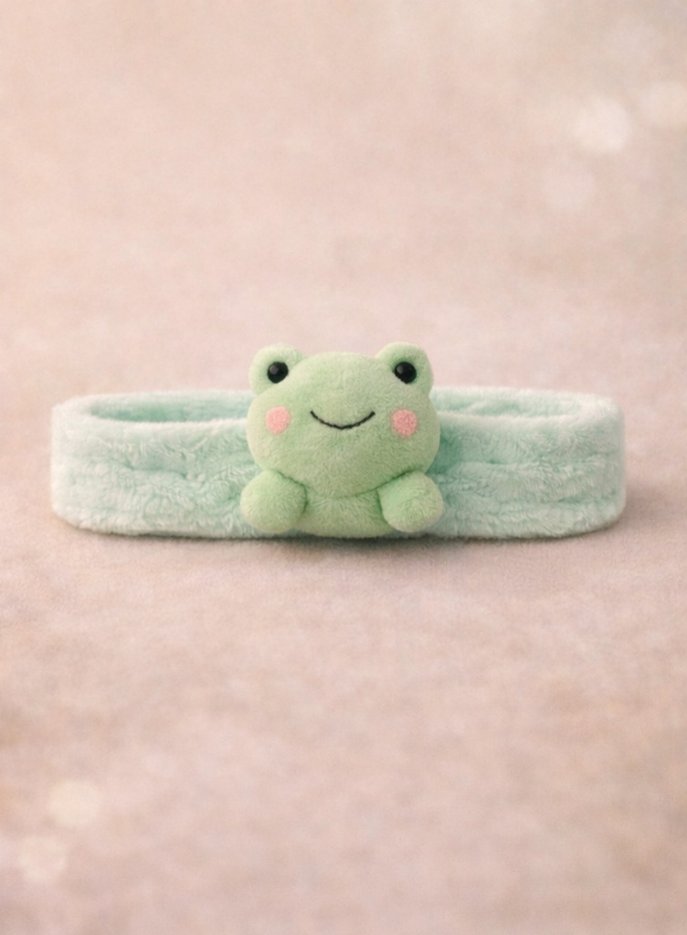 Cartoon Frog Plush Baby Headband - Soft and Cute Baby Hairband for Newborn Girls