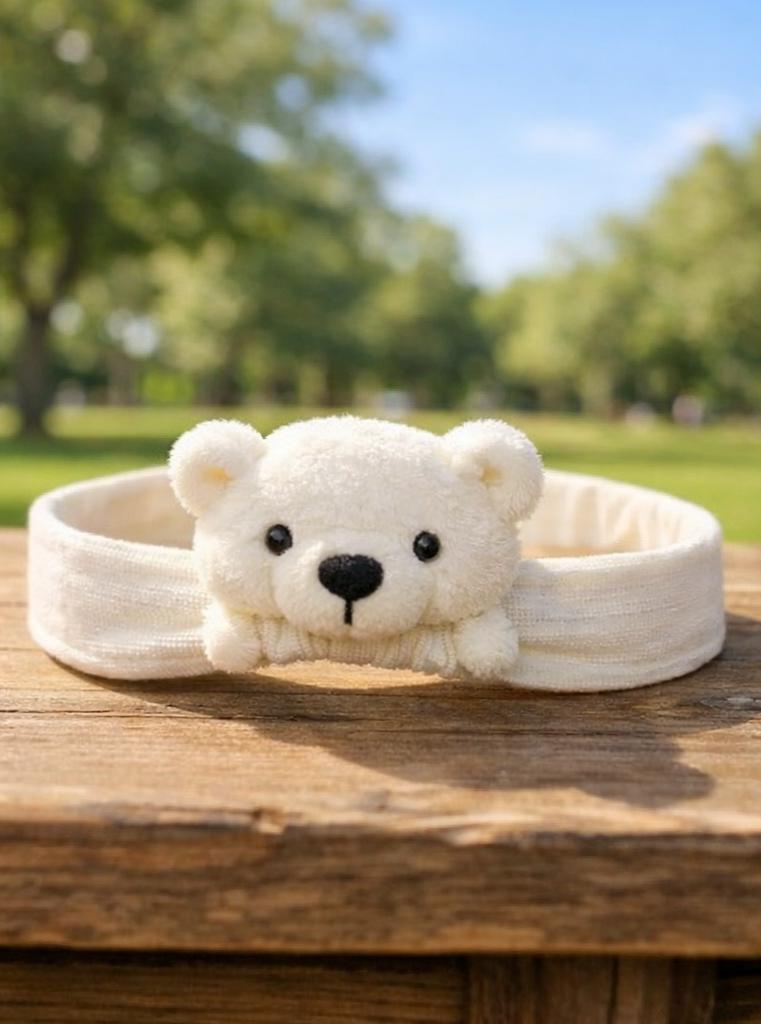 Polar Bear Plush Baby Headband - Ultra Soft Headwear for Toddlers and Infants