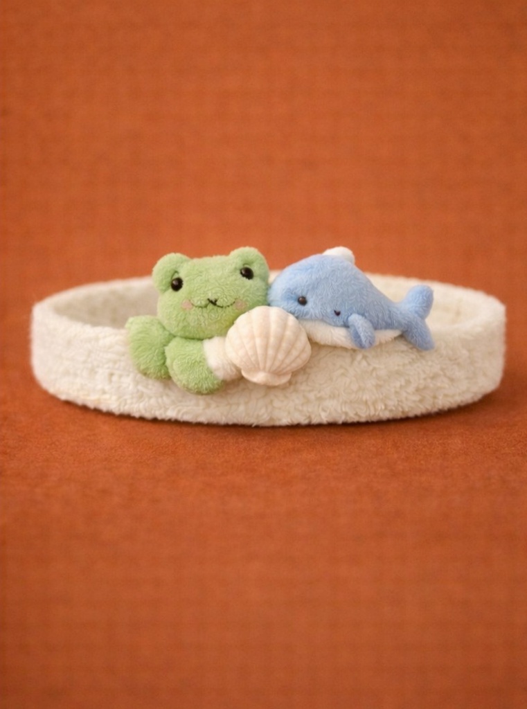 Charming Frog & Whale Plush Baby Headband