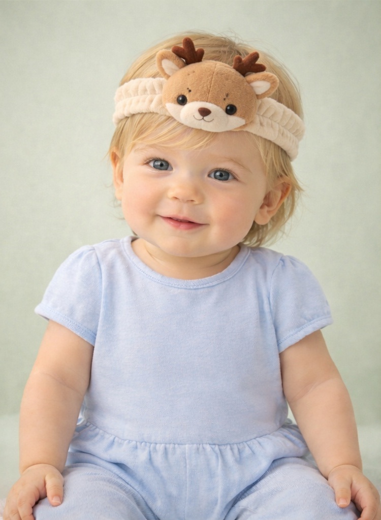 Cute Baby Deer Plush Headband for Newborn Girls