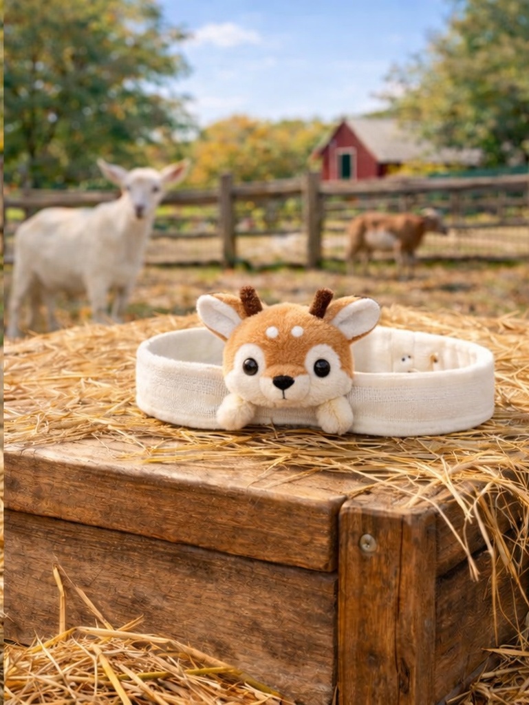 Cinta para bebé con ciervo de peluche – Banda suave y elástica para recién nacidos