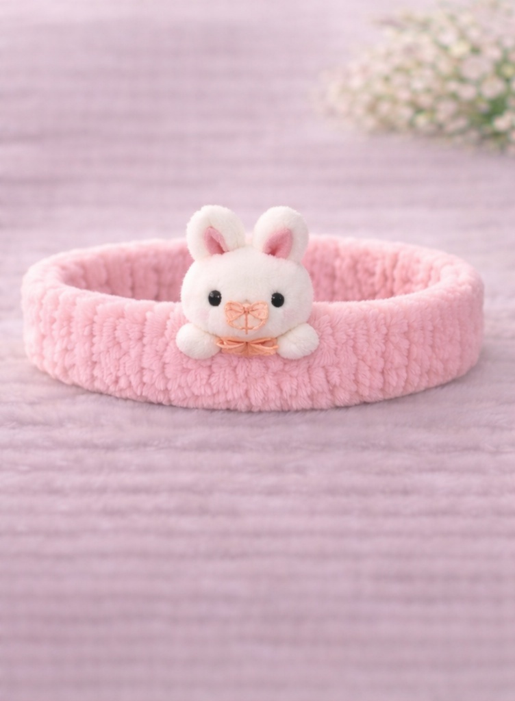 Cartoon Bunny Plush Baby Headband - Soft and Cute Baby Hairband for Newborn Girls