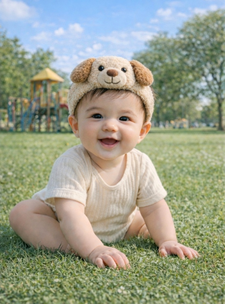 Plush Puppy Baby Headband - Soft & Cute Animal Hair Accessory for Infants