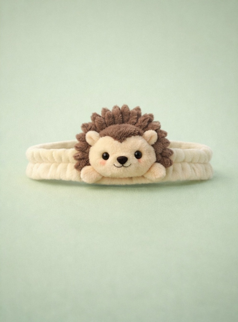 Bandeau Bébé Hérisson en Peluche Douce