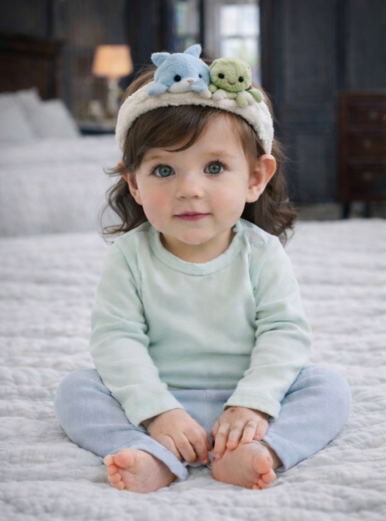 Ocean Friends Plush Animal Baby Headband - Dolphin & Octopus
