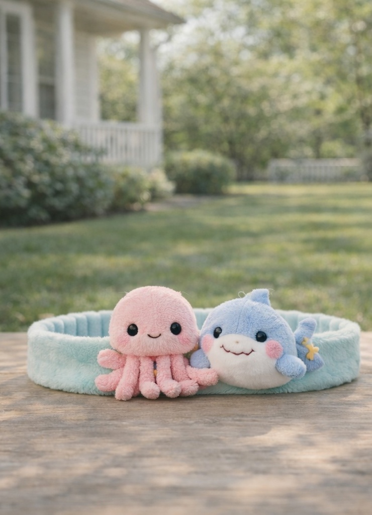 Adorable Cartoon Octopus & Shark Baby Plush Headband – Ultra-Soft & Stretchable