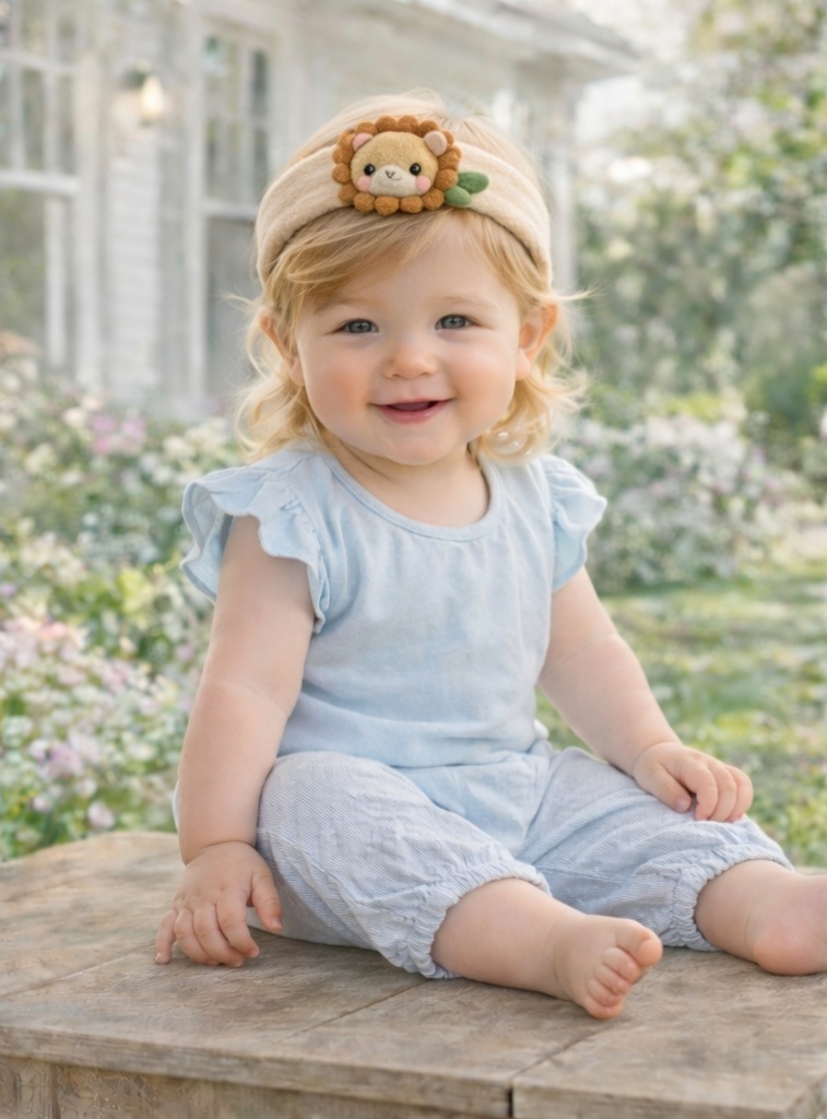 Adorable Plush Lion Baby Headband - Soft & Stretchy Infant Hair Accessory