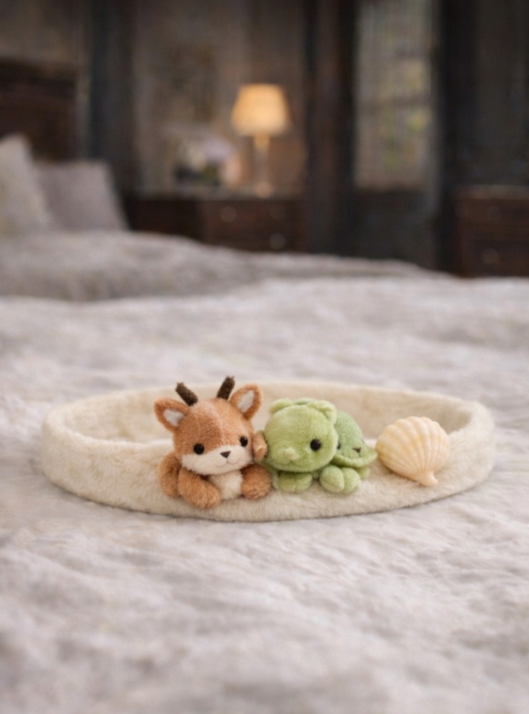 Forest & Ocean Friends Plush Baby Headband - Deer & Turtle