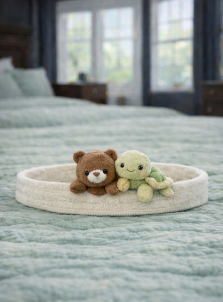 Snuggly Bear & Turtle Plush Baby Headband - Cozy Nature Style