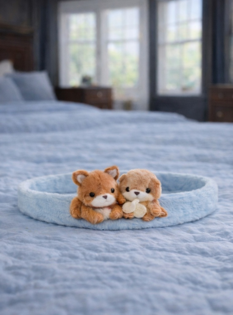 Puppy Love Plush Baby Headband - Double Dog Design
