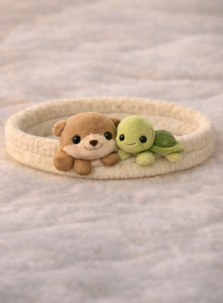 Ocean Buddy Otter & Turtle Baby Headband – Ultra-Soft Plush Hairband for Newborns